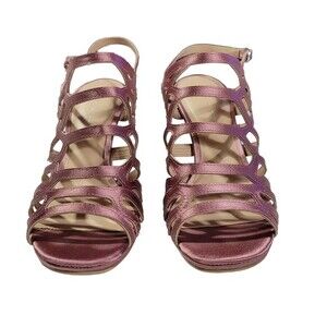 Kelly & Katie Satin Purple / Lilac Heel Sandals Sz 8